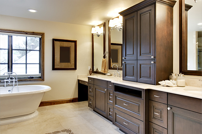 Double sink bathroom vanity design